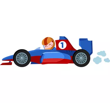 Adesivo murale bambini Formula Uno - TenStickers
