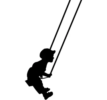 Wall sticker bambino sull'altalena - TenStickers