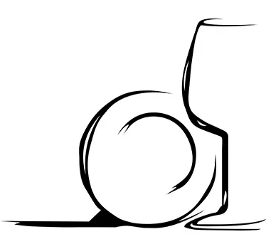 Adesivo murale Calice di Vino - TenStickers