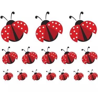 Adesivo murale coccinelle - TenStickers
