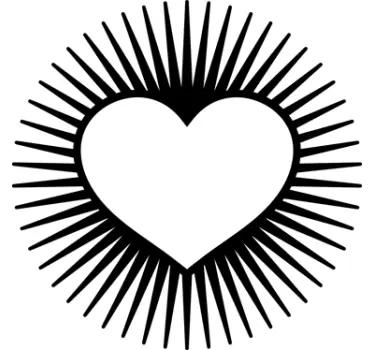 Adesivo murale cuore illuminato - TenStickers