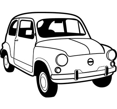 Wall sticker Fiat 500 - TenStickers