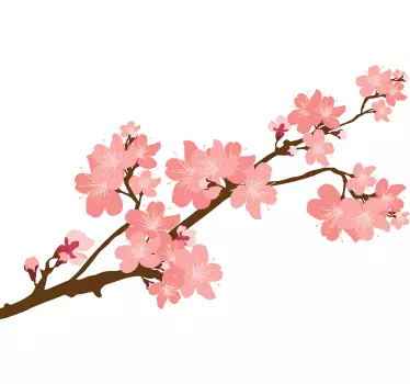 Wall sticker fiori stile giapponese - TenStickers