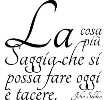 Wall Sticker Frase Silenzio - TenStickers