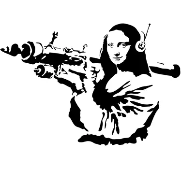 Adesivo murale Gioconda Banksy - TenStickers