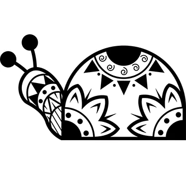 Wall sticker lumaca etnica - TenStickers