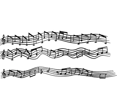 Wall sticker pentagramma canzone Immagine - TenStickers