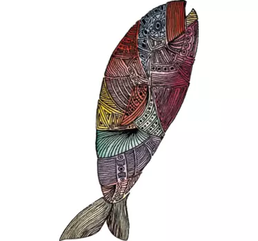 Wall sticker pesce stilizzato - TenStickers
