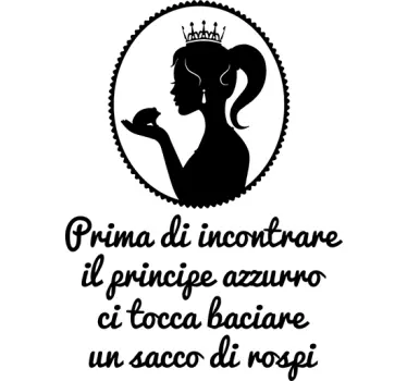 Wall Sticker Principessa e i Rospi - TenStickers