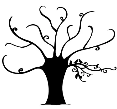 Wall sticker silhouette albero - TenStickers
