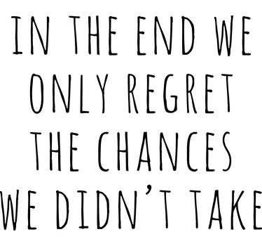 Wall Sticker Testo We Only Regret - TenStickers