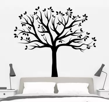 Sticker decorativo silhouette albero autunno - TenStickers