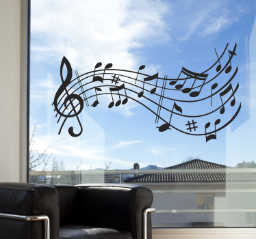 Sticker decorativo sinfonia ondulata - TenStickers