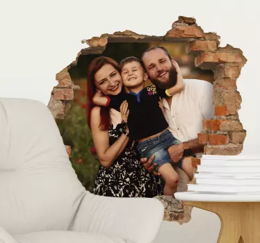 Adesivo murale 3D buco nel muro - TenStickers