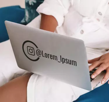 Adesivo per vetro con instagram personalizzato - TenStickers