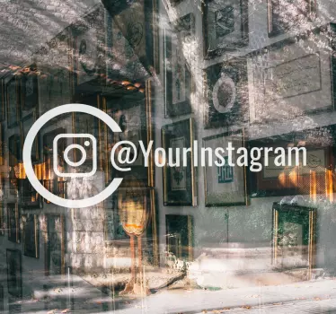 Adesivo per vetro con instagram personalizzato - TenStickers