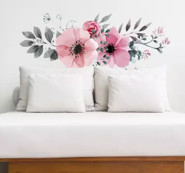 Adesivo floreale rose acquarello - TenStickers