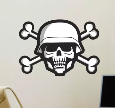 Adesivo murale Teschio Militare - TenStickers