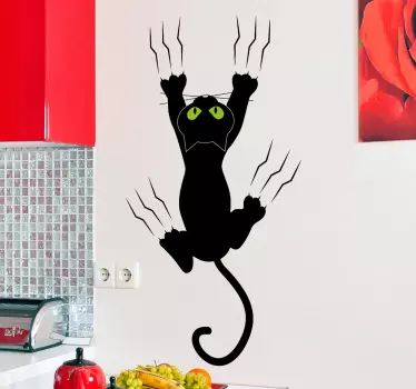 Adesivo bambini gatto sulla parete - TenStickers