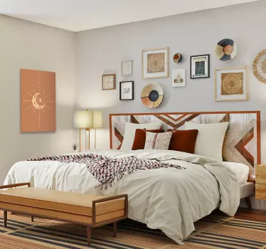 Adesivo testata letto disegno a motivi geometrici - TenStickers