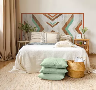 Adesivo testata letto disegno a motivi geometrici - TenStickers