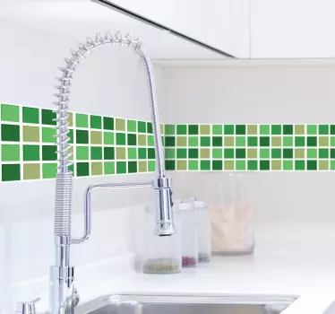 Adesivo piastrelle tonalità verde - TenStickers