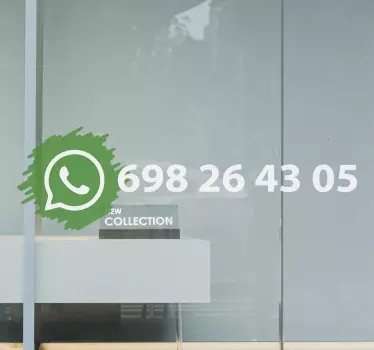 Vetrofanie numero di contatto personalizzabile - TenStickers