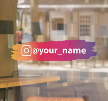 Stickers Instagram tratto di vernice personalizzato - TenStickers
