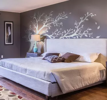 Adesivo murale albero al vento - TenStickers