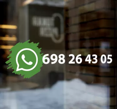 Vetrofanie numero di contatto personalizzabile - TenStickers