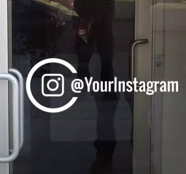 Adesivo per vetro con instagram personalizzato - TenStickers