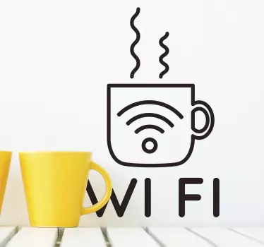 Disegno per pareti wi-fi per bar - TenStickers