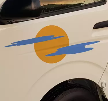 Disegno da parete camper sole - TenStickers