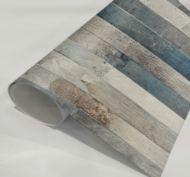 Carta adesiva per mobile madera envejecida tonos azul - TenStickers