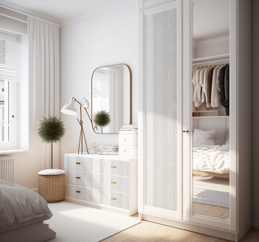 Carta adesiva per mobile consistenza madera bianca - TenStickers