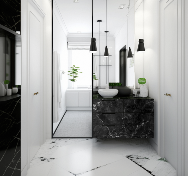 Carta adesiva per mobile marmo negro - TenStickers