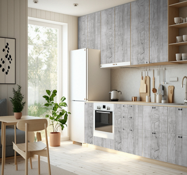 Carta adesiva per mobile madera grigia - TenStickers