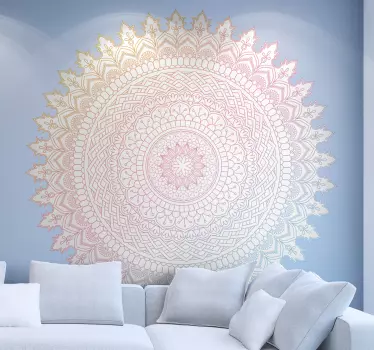 Mandala indiano adesivo psichedelico - TenStickers