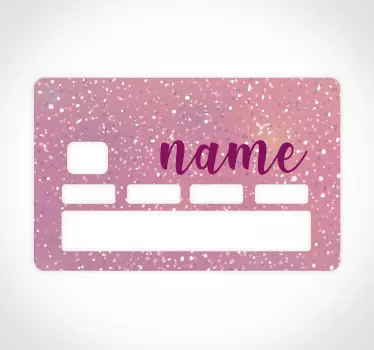 Adesivo per carta di credito Rosa glitter personalizzato - TenStickers