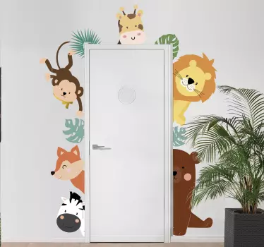 Adesivo animali sulla porta - TenStickers
