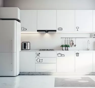 Adesivo murale posate iconos para cocina - TenStickers