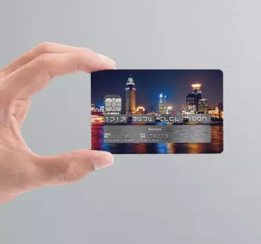 Adesivo carta di credito city at night - TenStickers