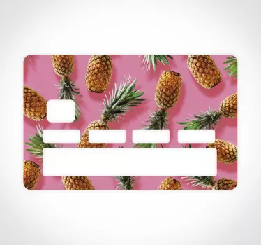 Adesivo carta di credito motivo ananas - TenStickers