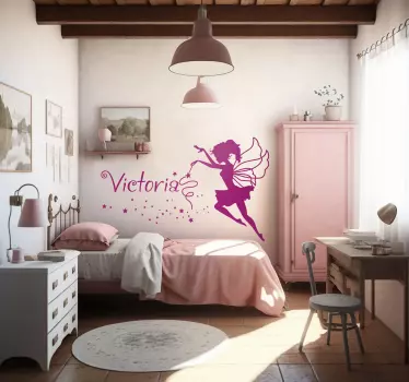 Adesivo murale personalizzato bambine - TenStickers