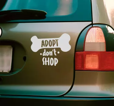 Adesivo animale domestico adotta, non fare acquisti - TenStickers