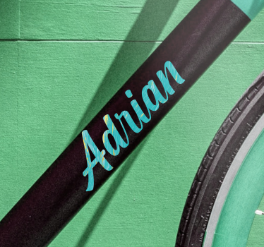 Adesivo per bici design con nome personalizzato - TenStickers