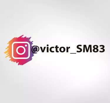 Vetrofania per vetrine logo Instagram personalizzato - TenStickers