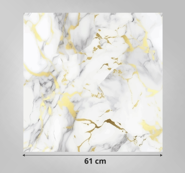 Adesivo texture marmo bianco con venature dorate - TenStickers