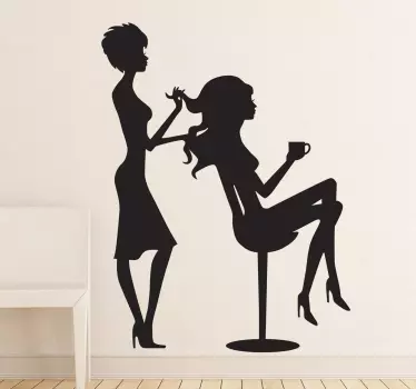 Sticker decorativo dalla parrucchiera - TenStickers