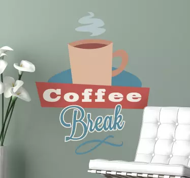 Sticker decorativo coffe break - TenStickers